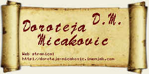 Doroteja Micaković vizit kartica